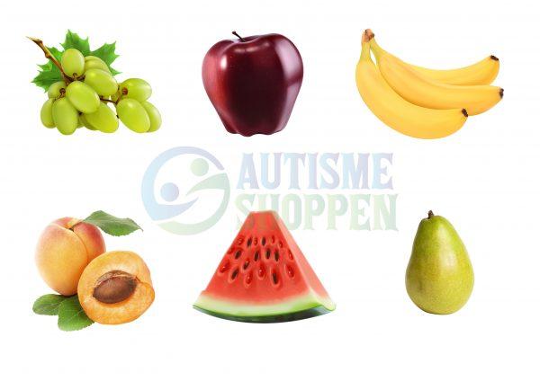 Pictogram menu for autistic people: Fruit without texts