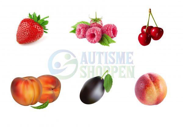 Pictogram menu for autistic people: Fruit without texts