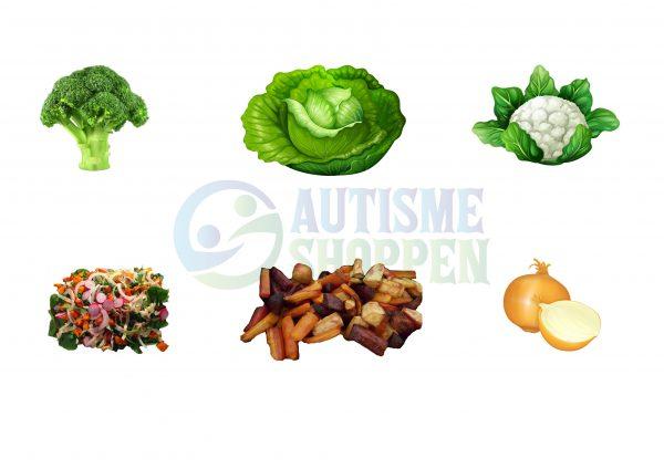 Piktogrammeny for autister: Grønnsaker uten tekster