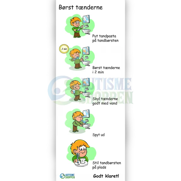 Training pictograms for autistic people, Brush your teeth, boy