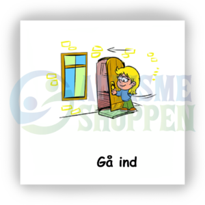 Daily routine pictogram for autistic people: go inside, girl