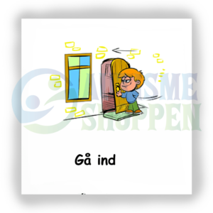 Daily routine pictogram for autistic people: Go inside, boy