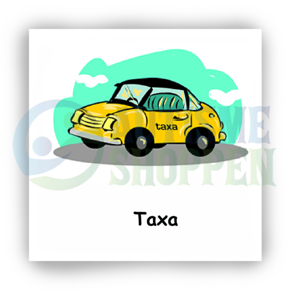 Piktogram med daglige rutiner for autister: Taxi