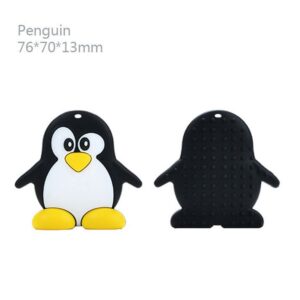 Bit-smycke/tugg-halsband med pingvin