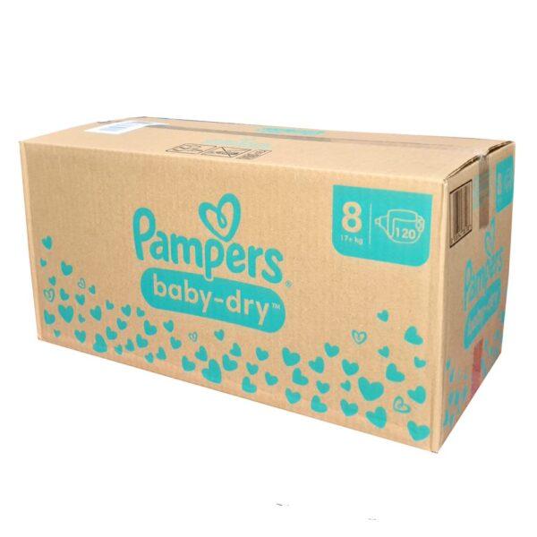 Pampers size 8, 120 diapers