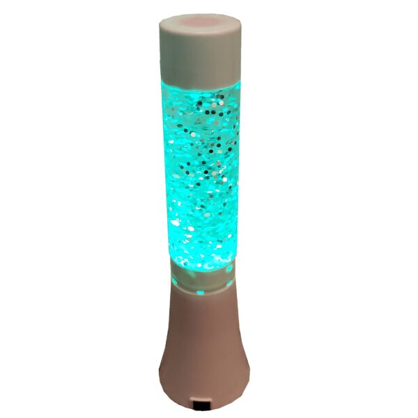 Large glitter lamp with changing light