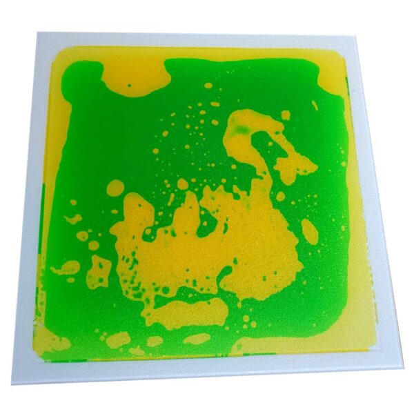 Sensory tile 30 cm, square green-yellow