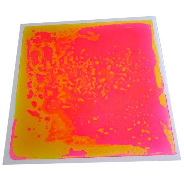 Sensorflis 50 cm, firkantet rosa-gul