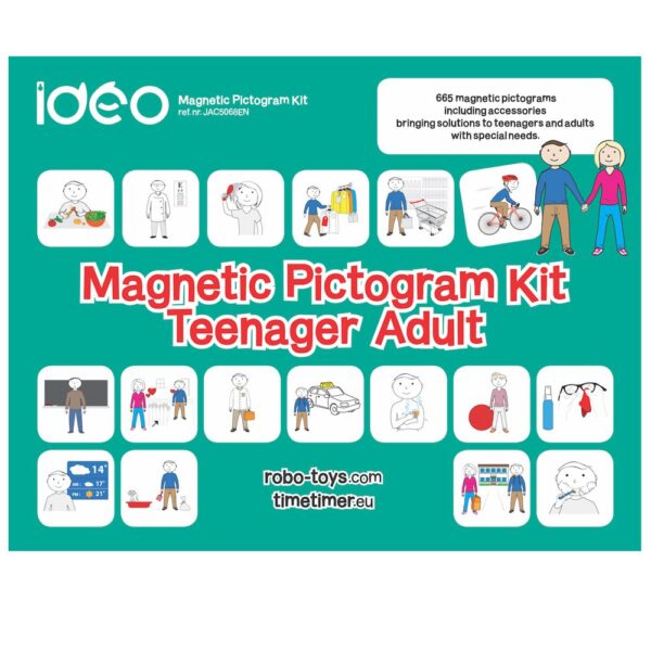Kompletter Satz von magnetischen Piktogrammen für Jugendliche und Erwachsene