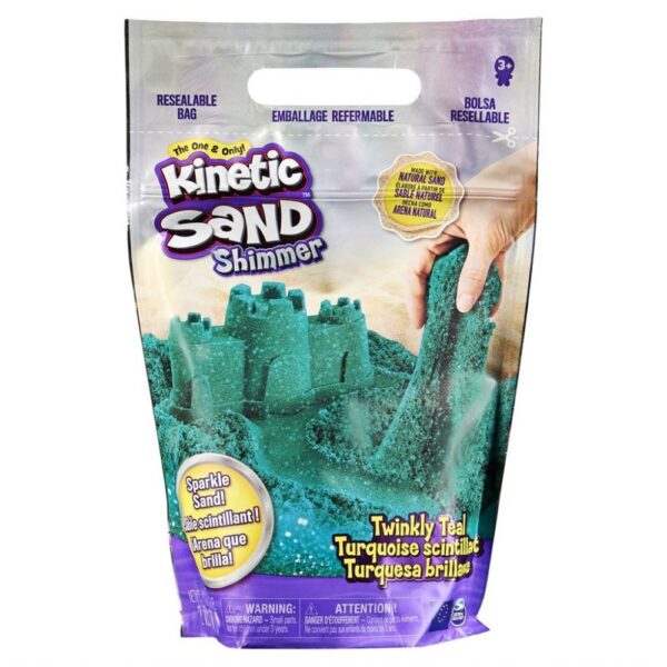Kinetic sand grøn med glimmer