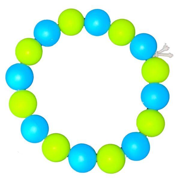 Bitsmyckesarmband grön-blått