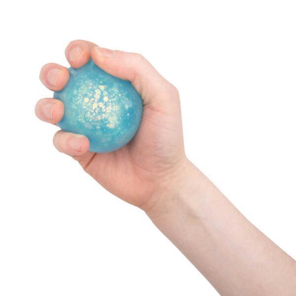 Galaxy squeeze ball with light