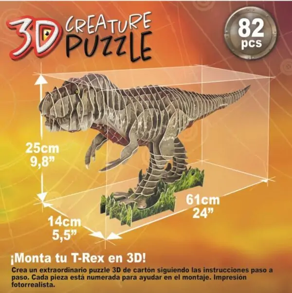 3D jigsaw puzzle T-rex