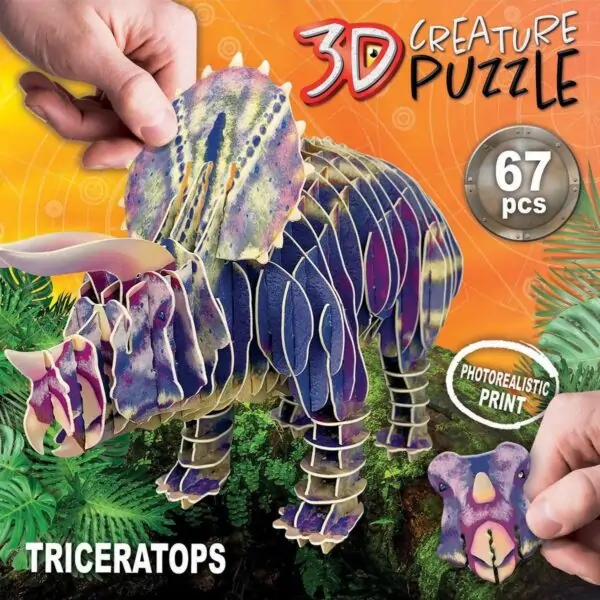 3D puslespil Triceratops