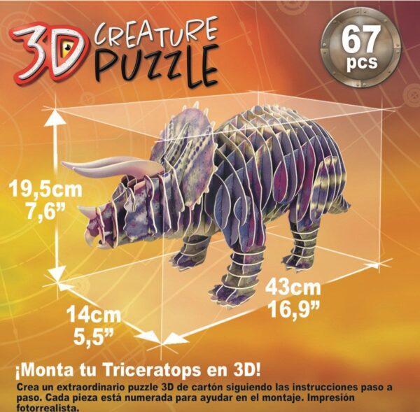 3D-puslespill Triceratops