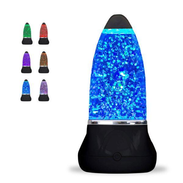 lavalampe med glitter 20 cm