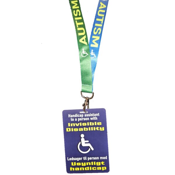 Autism Lanyard with info card handicap assistant