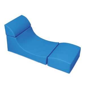 Foldbar liggestol, blå, 118,5x60x52 cm