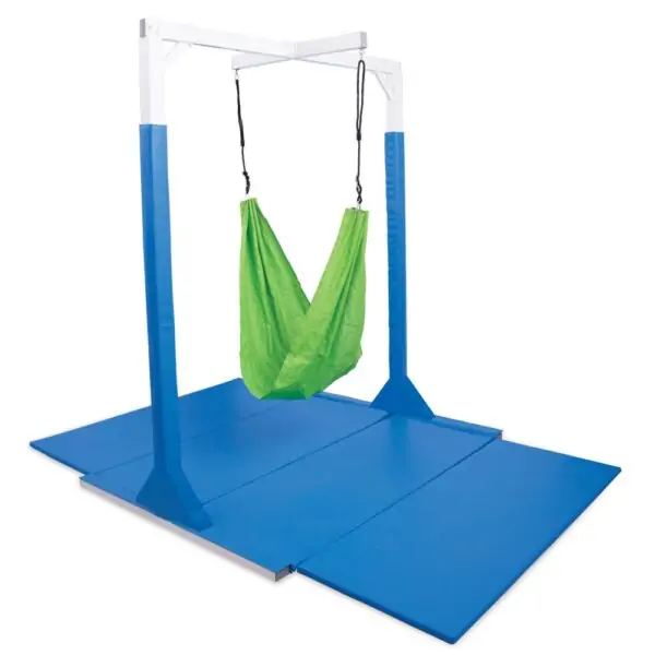 Swing set with protective mattresses