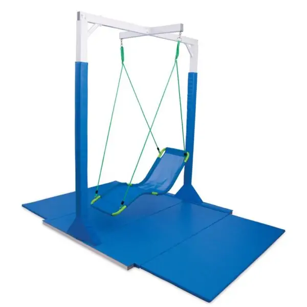 Swing set with protective mattresses