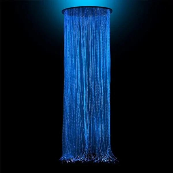 Fiber optic curtain for sensory rooms