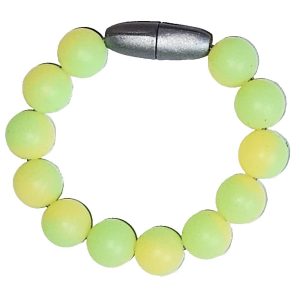 Bidesmykke armbånd UV, grøn-gul