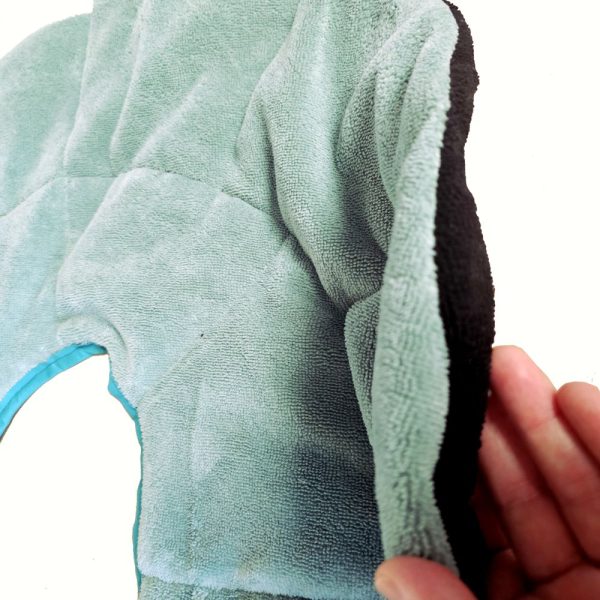 Tyngdeponcho Terra Curat mint grøn, fra siden